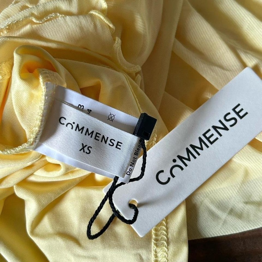 Commense Butter yellow maxi dress Size XS NWT Wedding guest - Picture 6 of 8